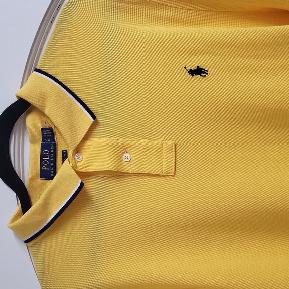 NWOT Polo by Ralph Lauren Men's Yellow Polo Shirt. Size XL - Picture 6 of 8